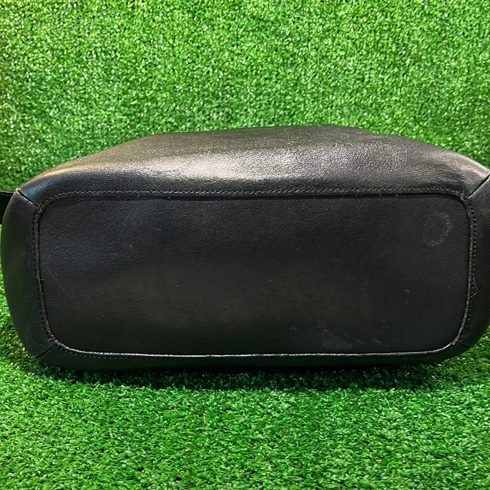 COACH VINTAGE BLACK LEATHER FLAP CROSSBODY SHOULDER BAG - Picture 5 of 10